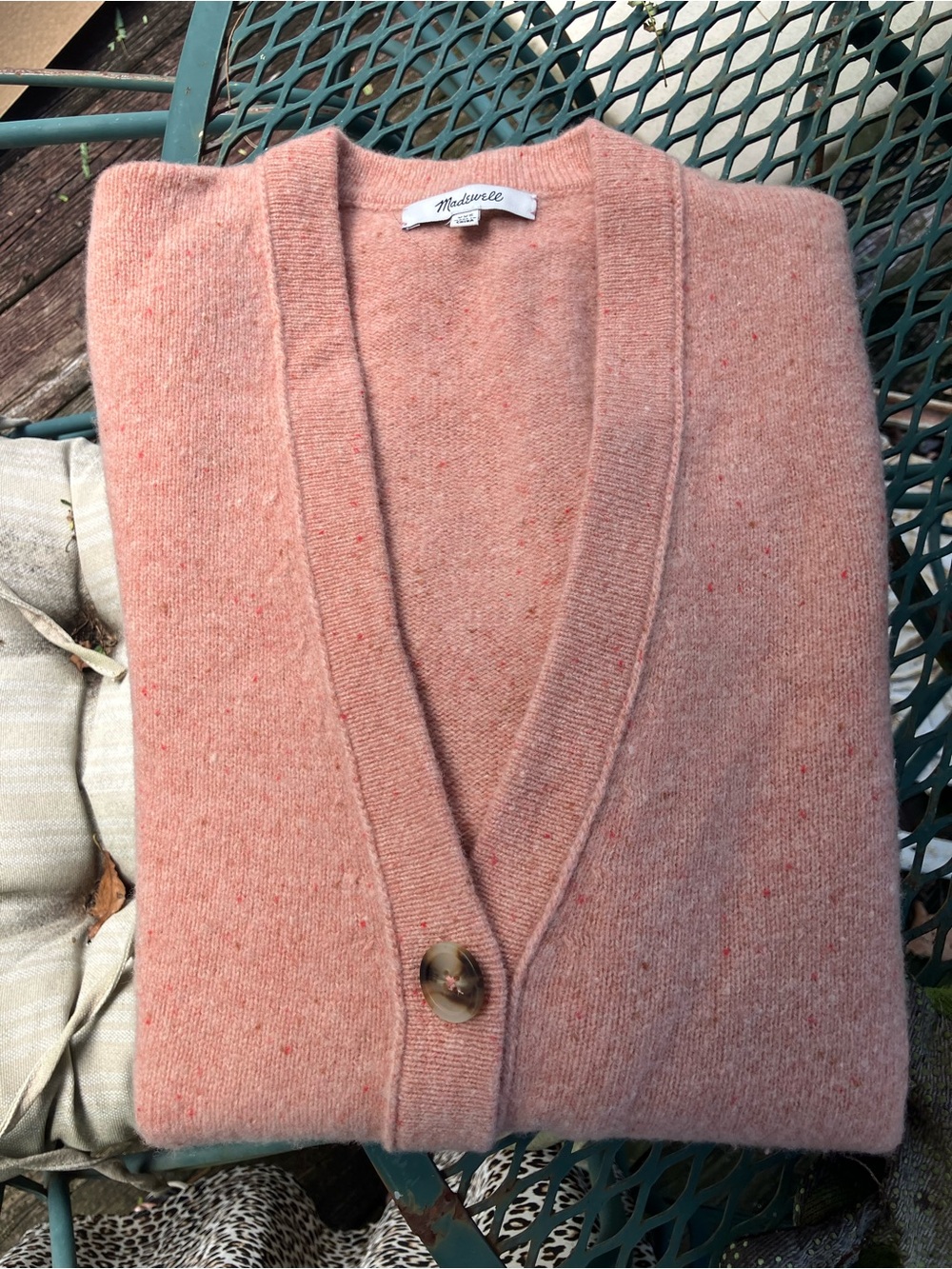 Madewell wool pink cardigan